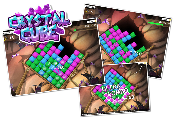 Jeu flash Crystal Cube sur Prizee