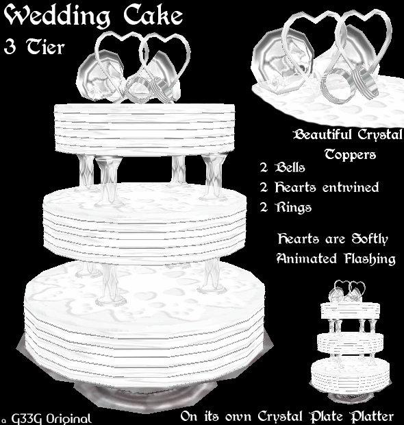 Wedding Cake Crystals 3Tier