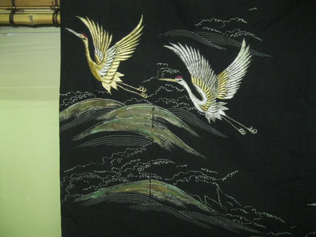 Kimono tomesode bird hand painted embroidered photo IMG_9068.jpg