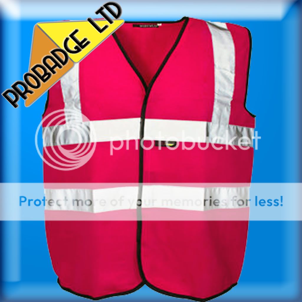   VIS HI VIZ HIGH VISIBILITY SAFETY VEST WAISTCOAT PINK M   3XL  