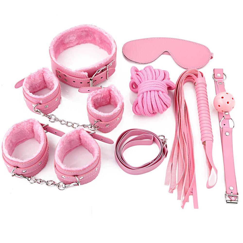 7pcs Set Adult Sm Handcuffs Fantasy Sex Toys Cosplay Bandage Fetish